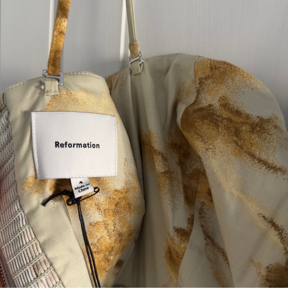 Reformation Kastoria Dress in Golden Hour Size 4 - Picture 7 of 9